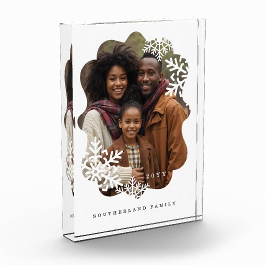 Retro Minital Wavy Foto Lijst Sneeuwvlok Foto (Links)