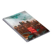  Retro Minneapolis Minnesota Travel Skyline Notitieboek (Rechterzijde)