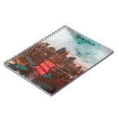  Retro Minneapolis Minnesota Travel Skyline Notitieboek (Linkerzijde)