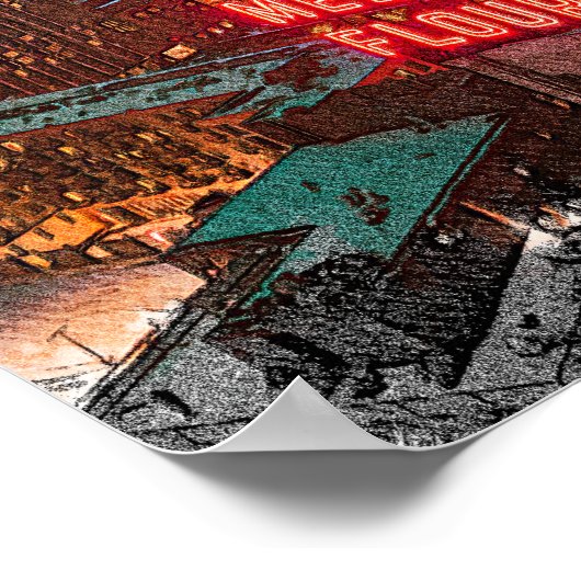  Retro Minneapolis Minnesota Travel Skyline Poster (Hoek)