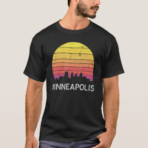 Retro Minnesota Minneapolis Skyline Urban T-shirt