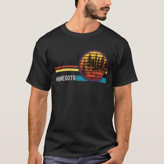 Retro  Minnesota Mn 80s Forest Lake Sunset T-shirt (Voorkant)