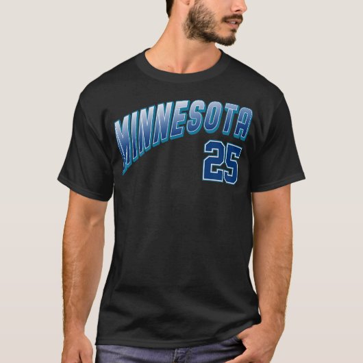Retro Minnesota Nummer 6 T-shirt (Voorkant)