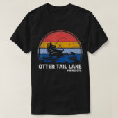  Retro Minnesota Otter Tail Lake Zomer Fis T-shirt (Design voorkant)