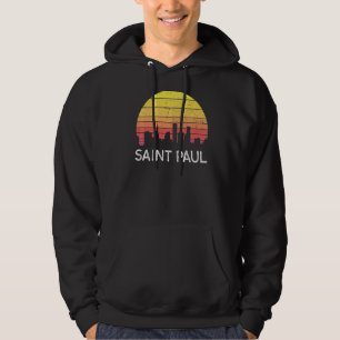 Retro Minnesota Saint Paul Skyline Urban B Hoodie
