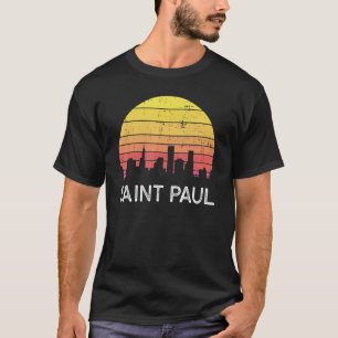 Retro Minnesota Saint Paul Skyline  Urban B T-shirt