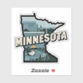 Retro Minnesota Sticker (Vel)