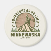 Retro Minnewaska Wandeling Magneet (Voorkant)