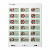 Retro Mint Adreslabel Etiket (Full Sheet)