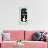 Retro Mint Coffee Shop Wall Art Kitchen Sign Gift Canvas Afdruk (Insitu (Woonkamer))