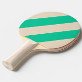 Retro Mint Drie Dikke Strepen Tafeltennisbatje (Voorkant Gekanteld)