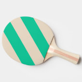Retro Mint Drie Dikke Strepen Tafeltennisbatje (Zijkant)