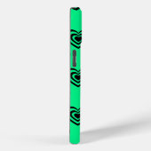 Retro Mint Green Hypnotic Heart Pattern Case-Mate iPhone Case (Achterkant / Rechts)