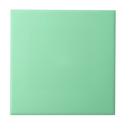 Retro Mint Groen Solid 1950's Kleur  Tegeltje (Voorkant)