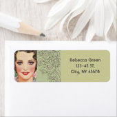 Retro Mint groene grote gatsby Parijse fashionista Etiket (Insitu)