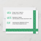 Retro Mint Groene Ingeblikte Ham Trailer Glamping Kaart (Achterkant)