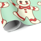 Retro Mint Kerstkoekjes Inpakpapier (Rol Hoek)