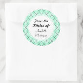 Retro Mint Keukenstickers Ronde Sticker (Tas)