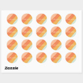 Retro Mint Pastel Geometric Custom Wedding Ronde Sticker (Vel)
