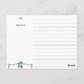 Retro mint stand mixer cake bakken recept kaart (Achterkant)