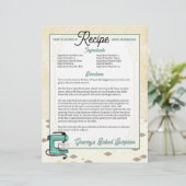 Retro mint standaard mixer koekjesrecept letterhea (Staand voorkant)