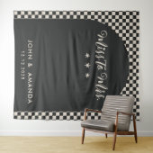 Retro Miss voor Mrs. Vrijgezellenfeest Black Mod M Wandkleed (In Situ (horizontaal))