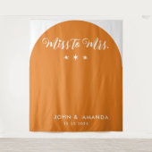 Retro Miss voor Mrs Vrijgezellenfeest Sinaasappel  Wandkleed (Voorkant)