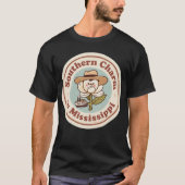 Retro Mississippi Badge_ Magnolia met stoomboot T-shirt (Voorkant)