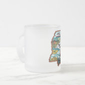 Retro Mississippi Biloxi Laurel MS State Herinni Matglas Koffiemok (Voorkant links)