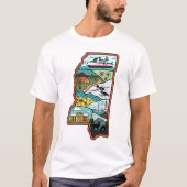 Retro Mississippi Biloxi Laurel MS State Souvenir T-shirt (Voorkant)