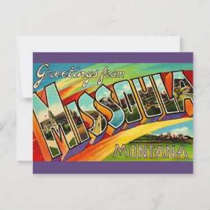 Retro Missoula MT Briefkaart