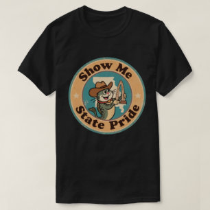 Retro Missouri Badge_ Meerval met Gateway Arch T-shirt
