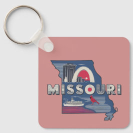 Retro Missouri Silhouette Sleutelhanger