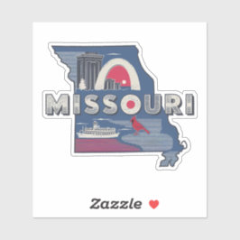 Retro Missouri State Car Sticker