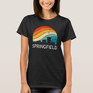 Retro Missourii Springfield Skyline Urban T-shirt