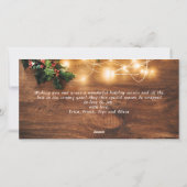 Retro Mistletoe Rustic Merry-kerstgroet Feestdagenkaart (Achterkant)