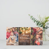 Retro Mistletoe Rustieke Prettig Kerstfeest Groet Feestdagenkaart (Staand voorkant)