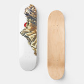 Retro Misty Mountain Sunrise Waterverf Persoonlijk Skateboard (Voorkant)