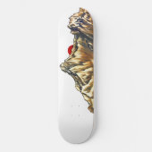 Retro Misty Mountain Sunrise Waterverf Persoonlijk Skateboard (Voorkant)