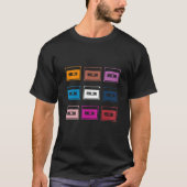 retro mix cassettes stijl  t-shirt (Voorkant)