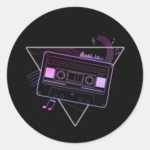 Retro Mix Ronde Sticker