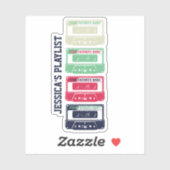  Retro Mix Tape Audio Cassette aangepaste band Sticker (Vel)