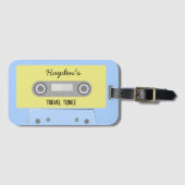 Retro Mix Tape Cassettebandje op maat Bagagelabel (Voorkant (horizontaal))