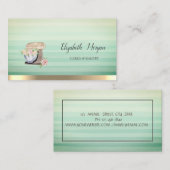 Retro Mixer Bloemen Streep Ombre Bakkerij Visitekaartje (Voorkant / Achterkant)