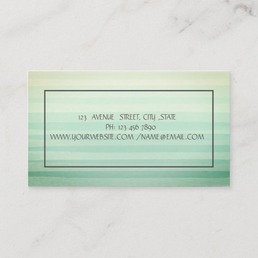 Retro Mixer Bloemen Streep Ombre Bakkerij Visitekaartje (Achterkant)