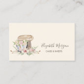 Retro Mixer Flower Bakery Visitekaartje (Voorkant)