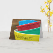 Retro mixing Bowls Birthday Kaart (Gele Bloem)