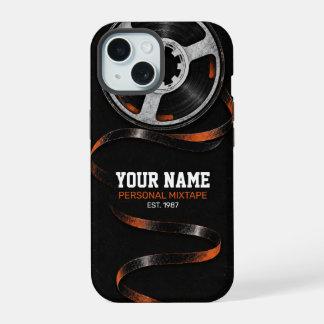 Retro Mixtape Aangepaste Naam Vintage iPhone Hoesj 15 Case