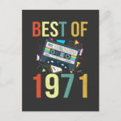 Retro mixtape, beste van 1971, goudcassette Gift Briefkaart (Voorkant)