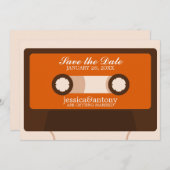 Retro Mixtape Bruiloft Save the Date Kaart (Voorkant / Achterkant)